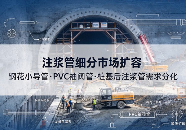 贵定注浆管细分市场扩容，隧道钢花小导管、PVC 袖阀管、桩基后注浆管需求分化